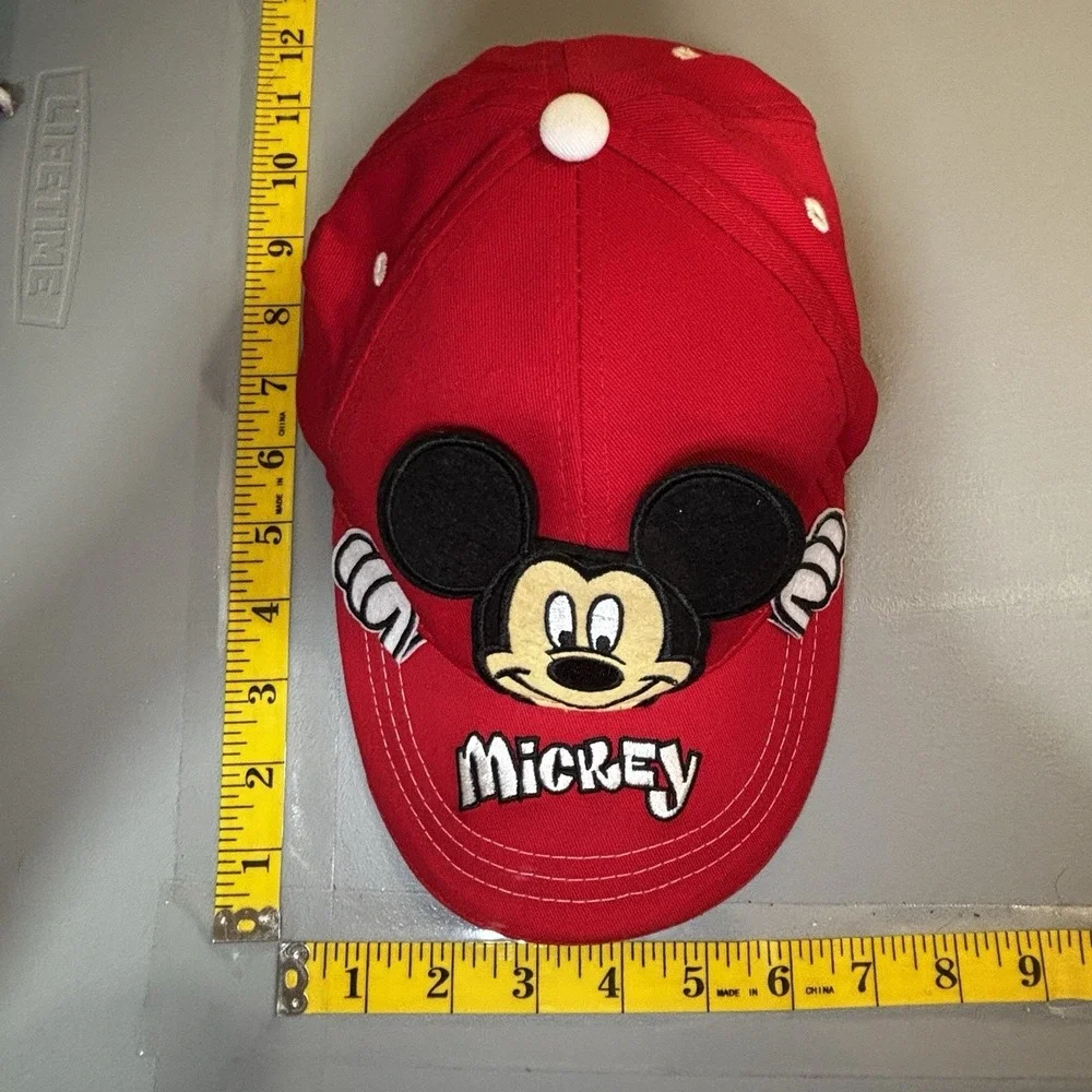 Disney Mickey Mouse Youth Ball Cap Hat Red Ears Collectible Adjustable New Kids